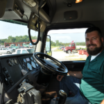 TDT Alumnus Luke Lish in his truck.